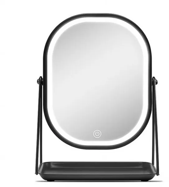 Gillian Jones - Table mirror with tray and LED light - Black